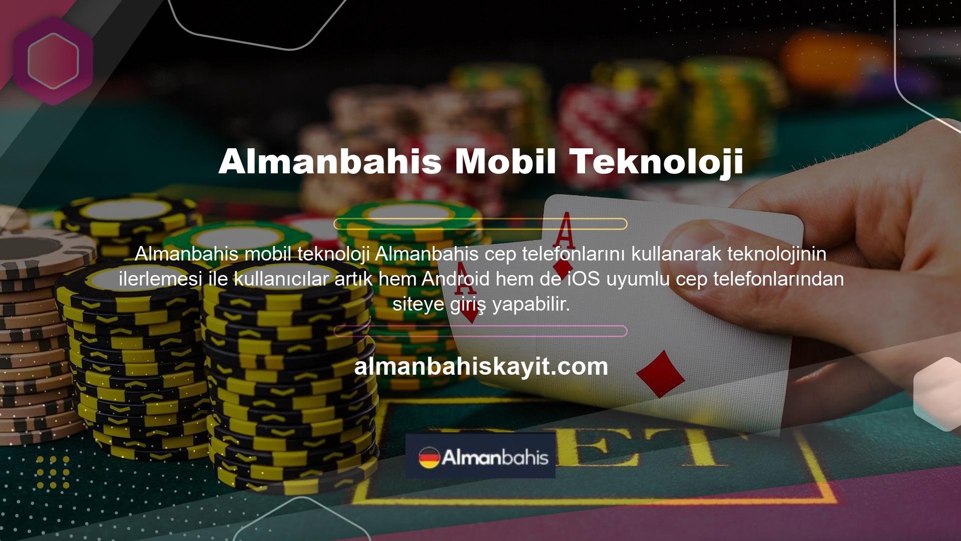 Sevgili casino severler, günün herhangi bir saatinde Almanbahis cep telefonunuzdan istediğiniz kadar oyun oynayabilirsiniz